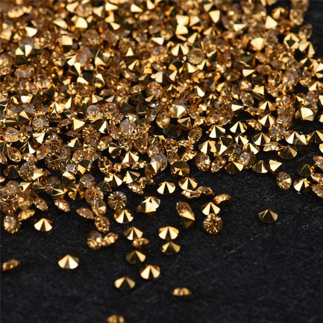 1000pcs Diamond Nail Phone Case Table Confetti Gold Crystal Events Party Accessories Holiday Decorations