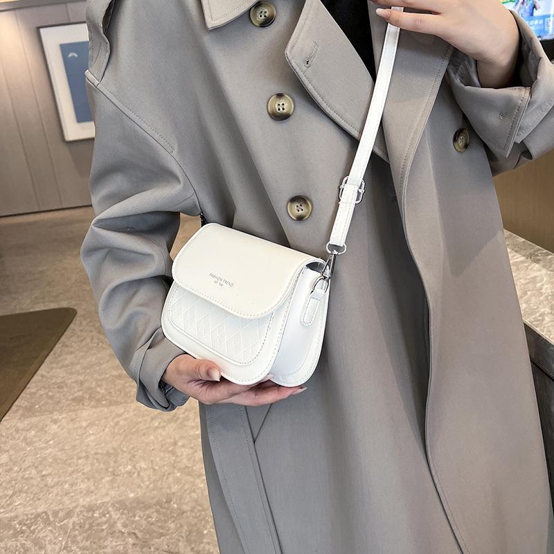 Borse a tracolla da donna di lusso di design, in pelle PU, borsa a sella vintage monocolore, borsa a tracolla, piccola borsetta bolsas