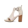 Beige Brown Women Sandals High Heel Small Big Size 31 50