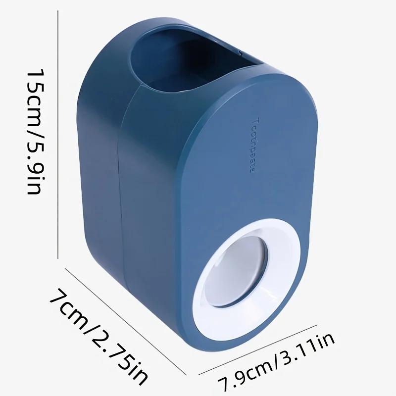 1 Upgraded Automatic Toothpaste Dispenser Toothpaste Squeezer Bathroom Wall Mounted Dust Bracket Toothbrush Holder