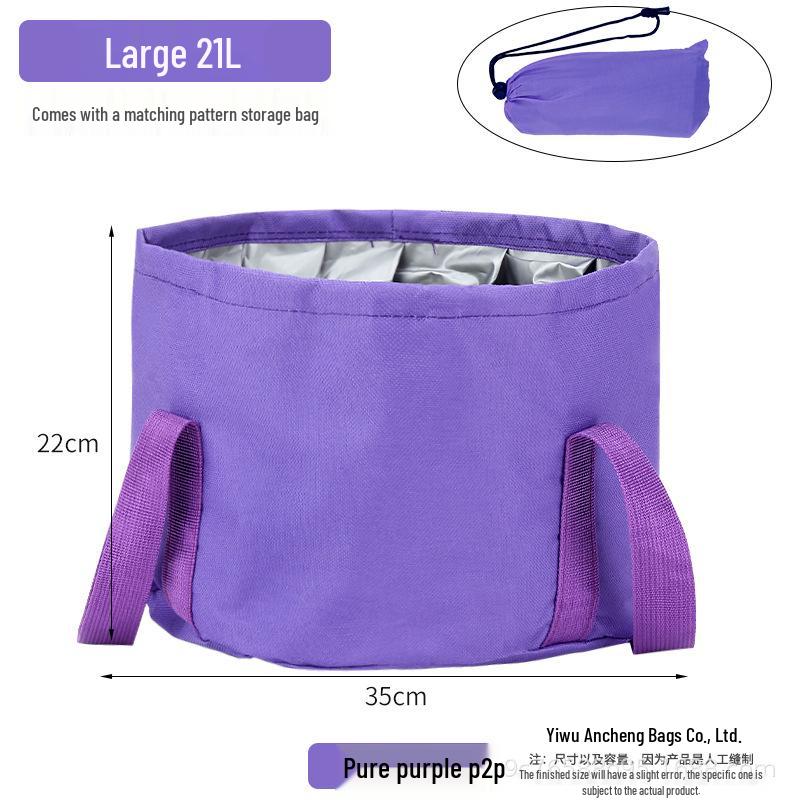 Portable Foldable Foot Bath with Insulated, Multifunctional Foot Soak Bag for Travel and Dormitory Use