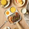 2 In1 Fried Egg Steak Fry Pan Small Mini Hamburger Pan Breakfast Egg Pan  Gas Induction Cooker
