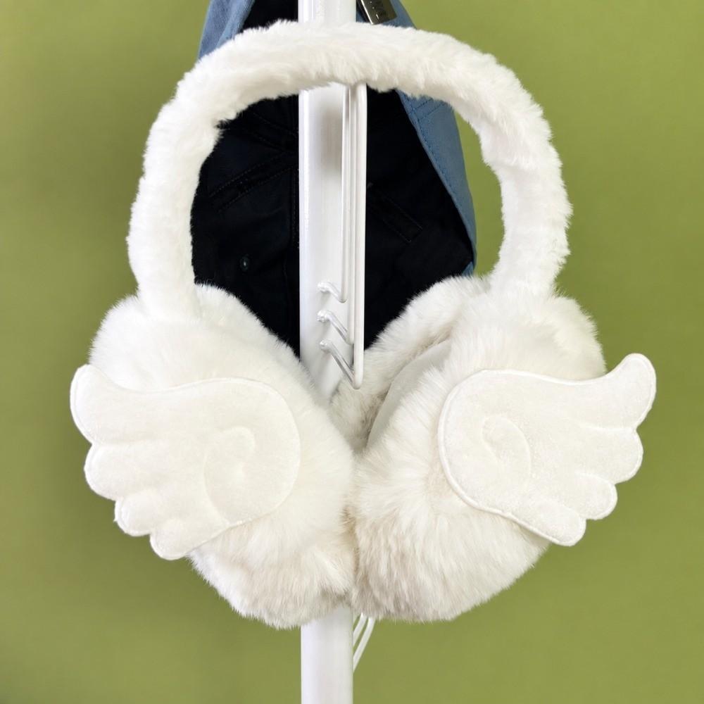 Foldable Angel Wing Earmuffs Soft Plush Outdoor Earflap Protection Ear Cover  for Girls