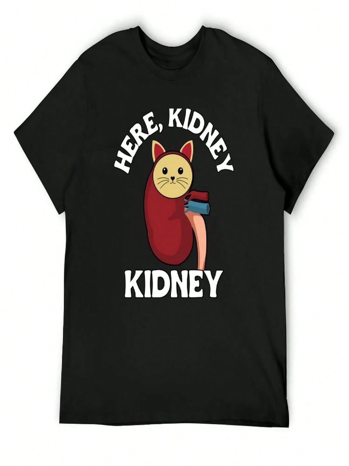 Funny Kidney Donor Or Transplant Here Kidney, Kidney Cat Pun Kidney Cancer Awareness T-Shirt Plus Sizes unisex Clothing S