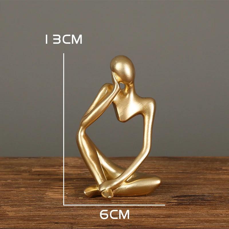 Art Abstract Thinker Statue Modern European Style Resin Handmade Craft Office Home Desktop Decoration Sculpture Ornaments