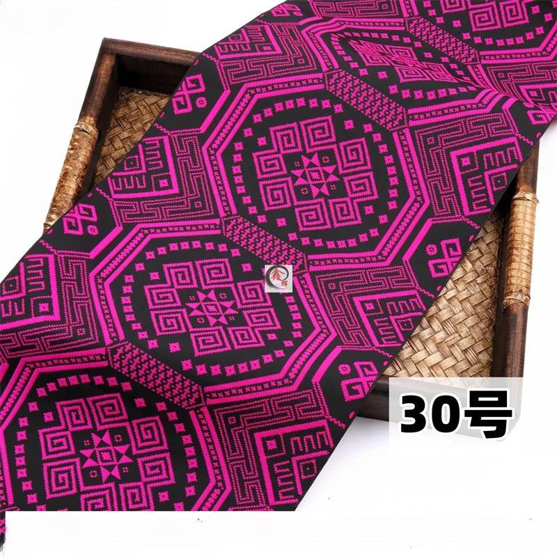 20 cm x 700 cm Hmong Stickerei Spitze Zubehör Miao Nationalität Kleidung Band Brokat Muster Tisch Flagge Wand Hängen Stoff