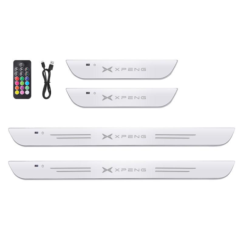 XPeng Car Luminous Door Sill Light - No Wiring Needed, Colorful LED Ambient Welcome Lights