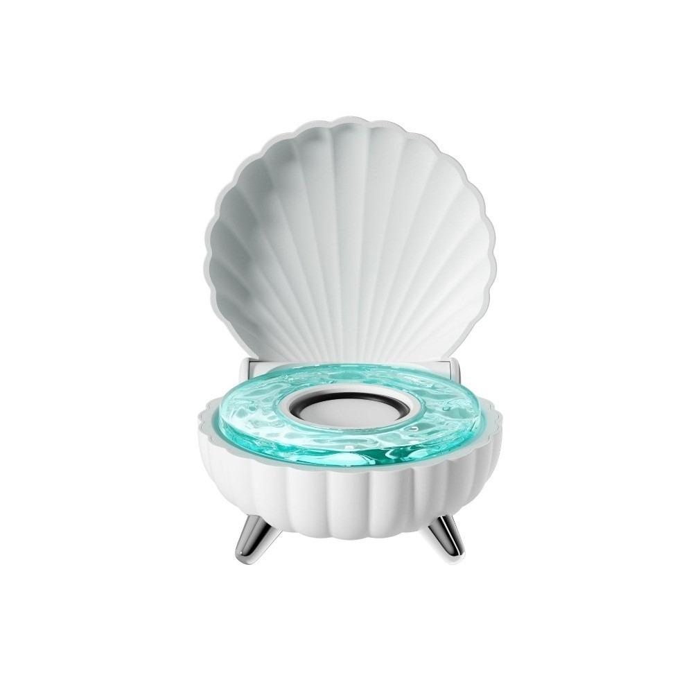 

Shell Shape Bluetooth Speaker Water Ripple Light Effect Mini Wave Projector Music Player Leisure Music Playing білий