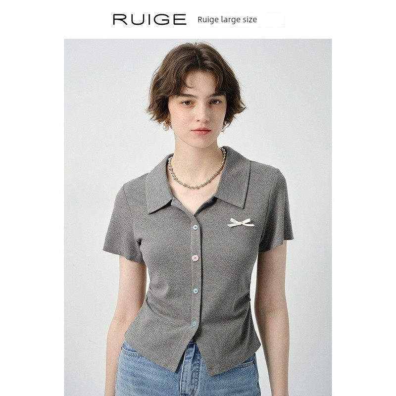 

Rui GE Shoulder Zipper Split Work Clothing Gray T-Shirt Carbon Gray (Batch 2) XXL(75-82.5kg)