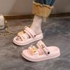 Fashion New Fashion Patch Women's Sandals Summer Comfortable Platform Shoes Beach Outside Pink Slides Thick Sole Non-slip Beach Slippers