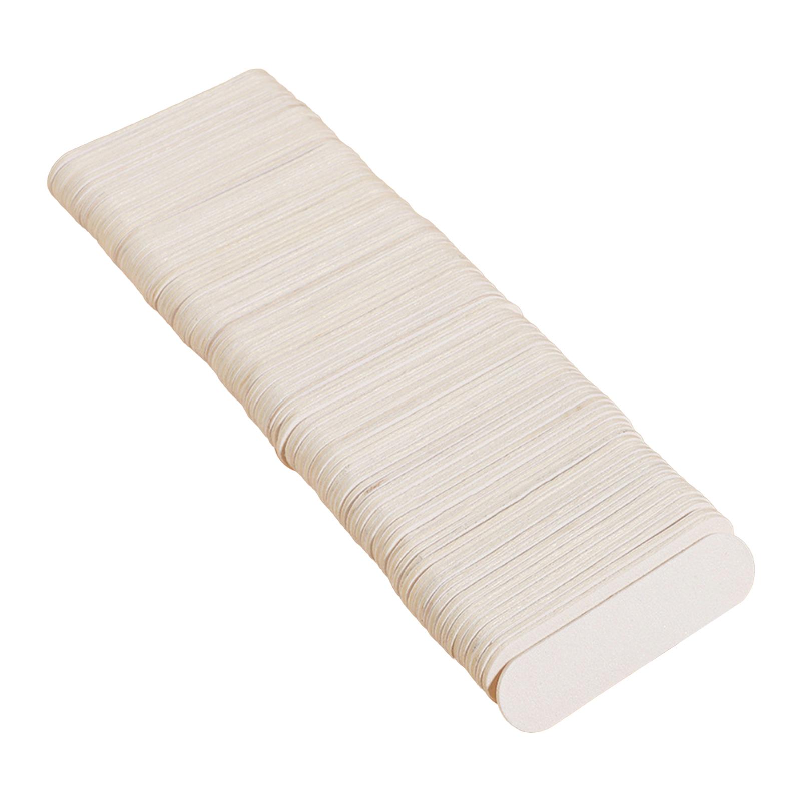 

Деревянные пилочки для ногтей 50 шт. двухсторонние полоски для пилочек для ногтей, инструменты для самостоятельного нейл-арта для акриловых/натуральных ногтей белый