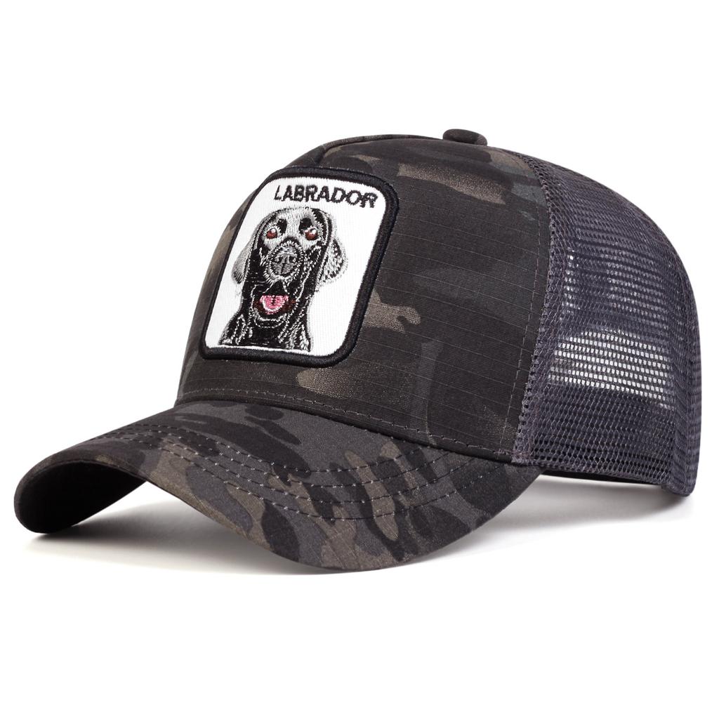 Cappelli a Rete da Baseball Unisex con Ricamo di Cane Labrador per Primavera ed Estate, Regolabili, Casual da Esterno, Cappello Parasole, Cappello Sportivo