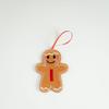 Blush Gingerbread Man Christmas Tree Ornaments - Hanging Party Scene Decorations with Holiday Letter Pendant