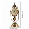 Vintage Metal Table Timepiece Gold-Tone Decorative Desk Easy to Read