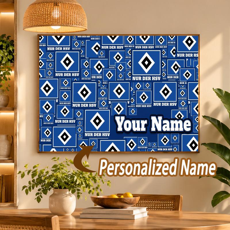 Custom Name Hamburger SV 5D Diamond Painting Personalized Full Drill Diamond Art Kit Gift