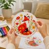 Embroidery Kit with 20 Hoops, Design Fabric Set for Adults