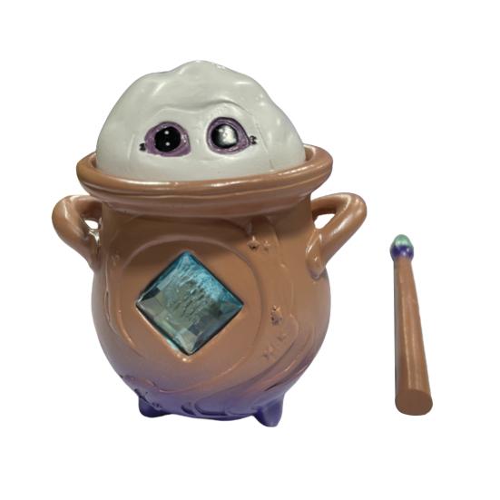 

1 Set Statue Decor Vivid Handmade Resin Funny Mist Cauldron Shape Statue Model for Kids синій