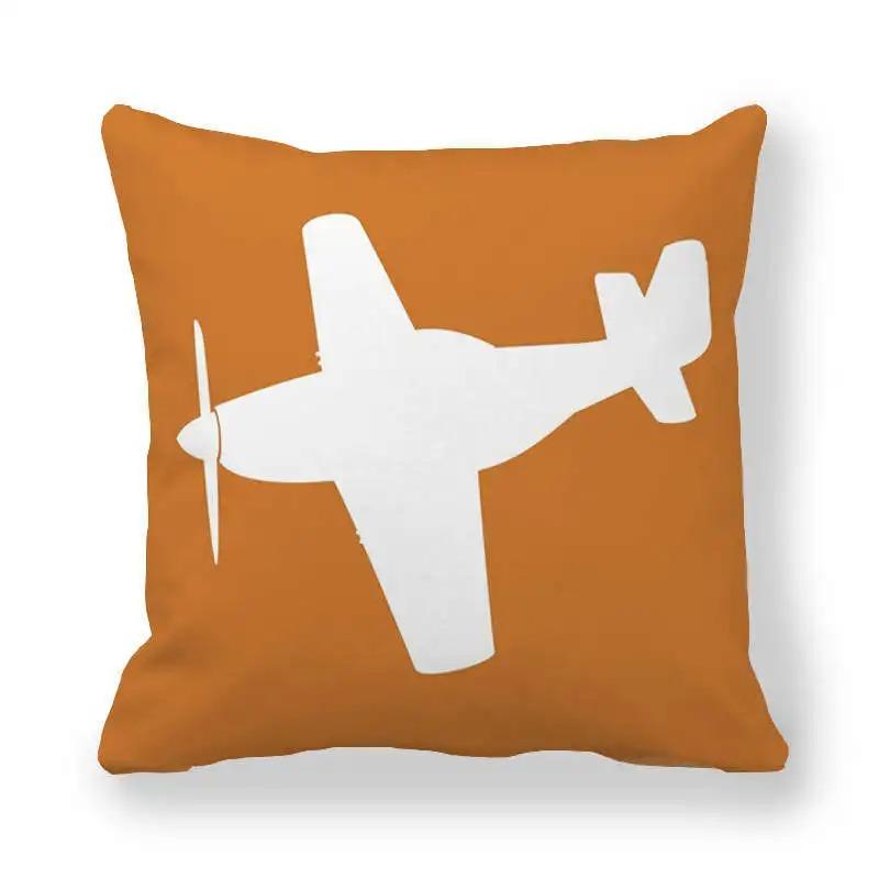 Cartoon Airplane Pattern Pillowcase Interior Decoration Office Living Room Home Pillowcase
