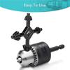 1 llave de portabrocas de 4 vías, llave de portabrocas universal para taladro, llave de portabrocas portátil 4 en 1 para la mayoría de taladros y herramientas eléctricas.