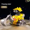 Dinosaur-Themed Pull-Back Toy Car Set: Excavator, Bulldozer & High-Speed Rail