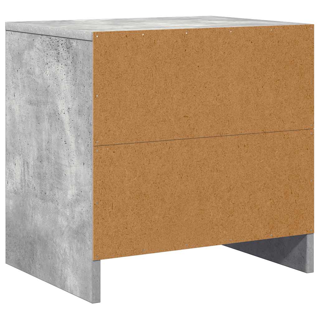 Nightstand Concrete Gray 45 X 34 X 44.5 Cm Engineered Wood