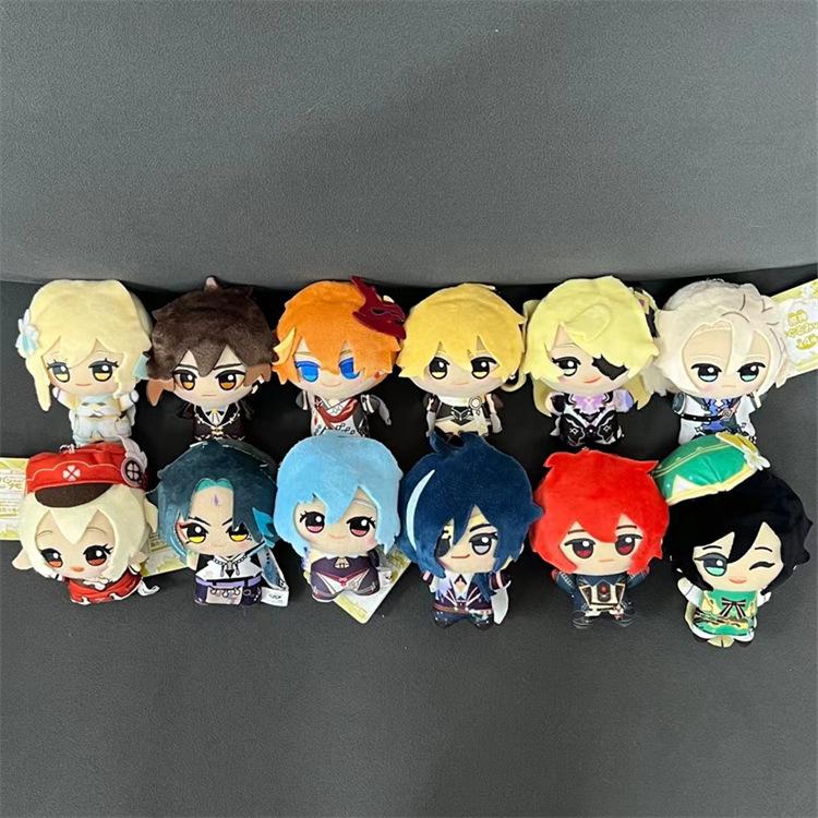 Authentic Anime Plush Characters new Genshin impact Tartaglia Zhongli Fischl Aether Diluc Plush Action Figure Model Toys