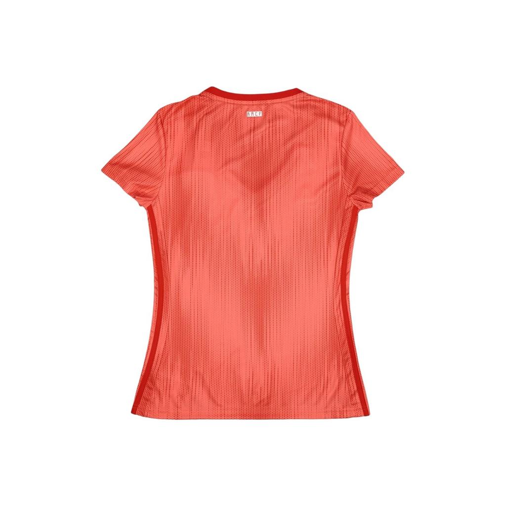 adidas Maglia da calcio a maniche corte semplice con scollo a V e stampa logo Real Madrid 2018-19, top da donna DP5448