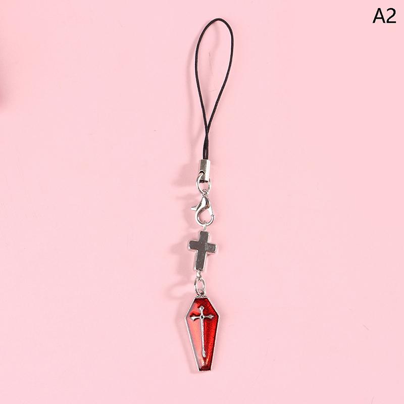 Trendy Mobile Phone Chain Women Sweet Cool Heart Cross Pendant Phone Strap Lanyard Keychain