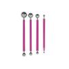 Stainless Steel Modeling Tools: 4 Tools, 8 Heads, for Clay, Baking, and Grout Pressing