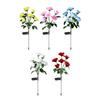 Solar Garden Lights Rose Flower Shape Solar Garden Light In-Ground Rose Flower Lights for Outdoor Patio Yard Decorations
