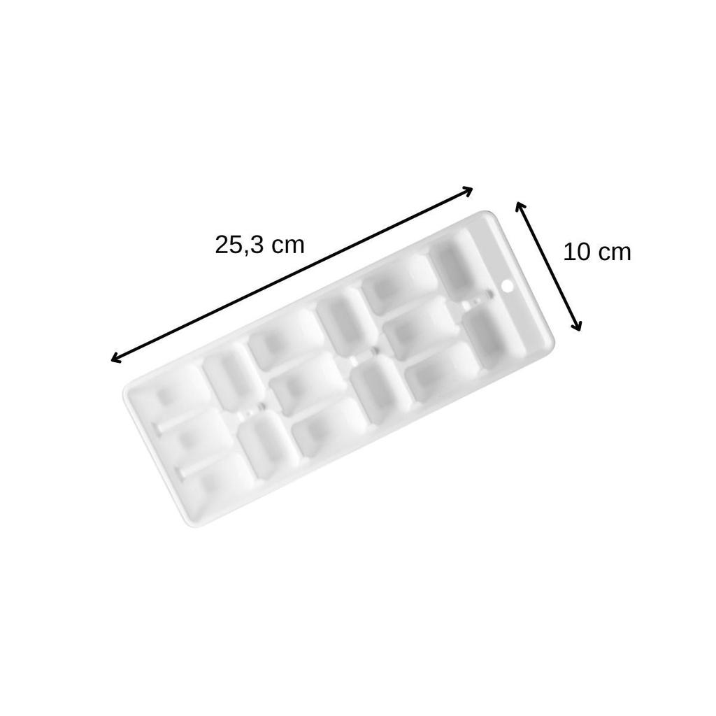Set of 3 Ice Cube Trays of 15 Ice Cubes In White Plastic Fackelmann Ref. 9910150