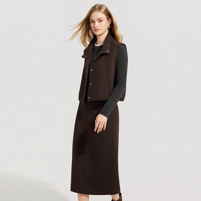 Women's Retro Vest & Midi Skirt Set