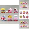 Adorable 6 Piece Kirby Food Figure Set Cute Pvc Car Decoration Collectible Toys