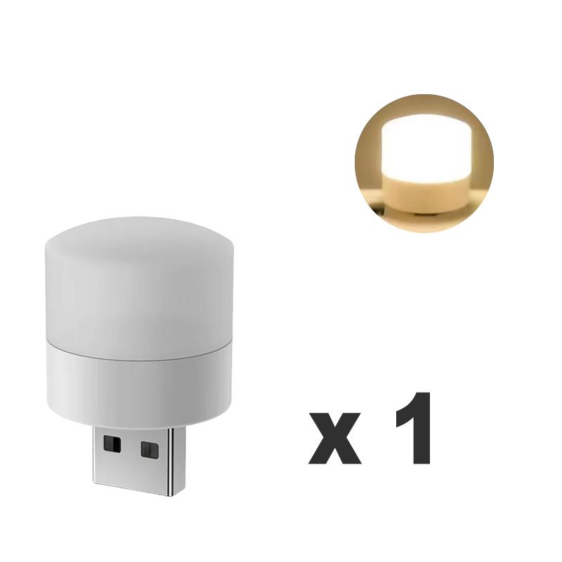 USB Plug Night Light Warm White Bedside Night Lamp LED Lights Mini Bedroom USB Plug Power Charging Eye Protection Reading Light