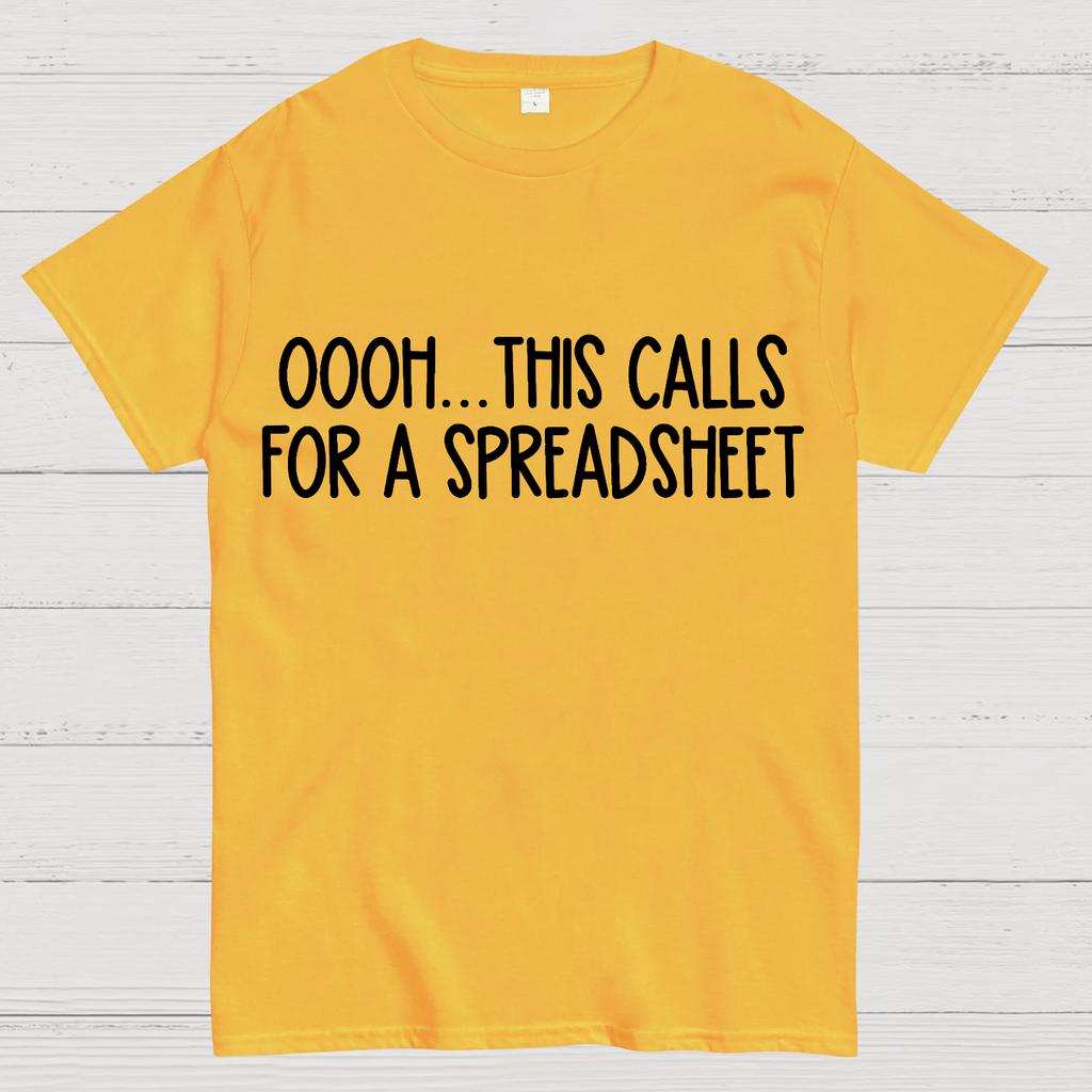 Oooh This Calls For A Spreadsheet Cotton Summer Casual Cool Loose T-Shirt