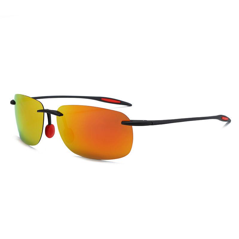 New Men Classic Sports Rimless Sunglasses Men Women Male Driving Golf Rectangle Ultralight Frame Sun Glasses UV400