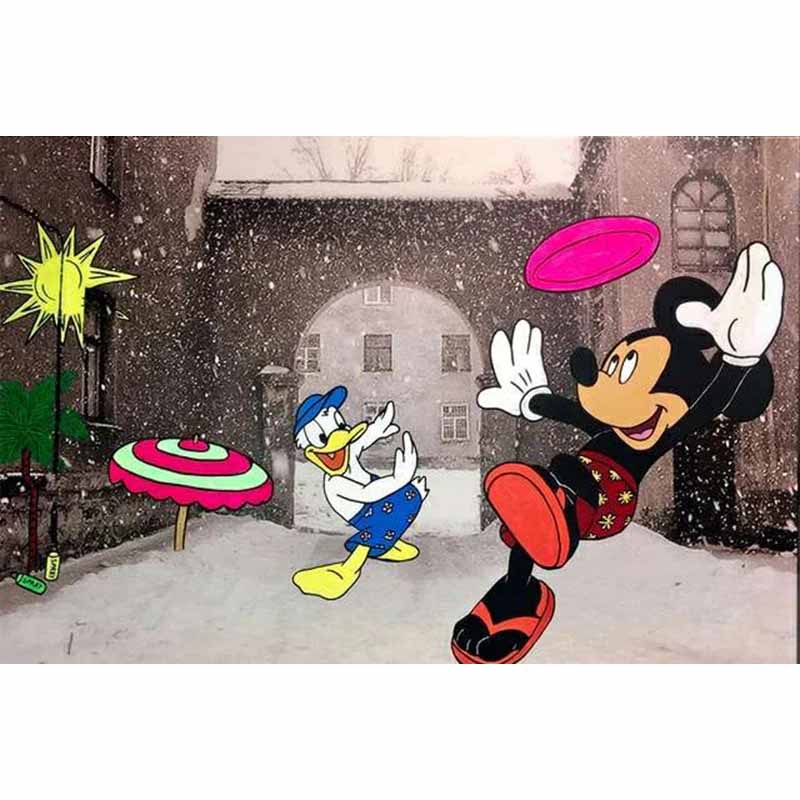 Malowanie po numerach diamentami Urocze Postacie z Kreskówek Mozaika Kreskówka Pełne Okrągłe Wiertła Haft Kwiaty Morskie Wystrój Domu