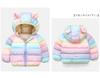 QOOLY Down Winter Padded Hooded Thick Coat for Cute Outerwear for Rainbow Size 100 Kids' Coat, Jacket, Girls, Toddlers, Color,