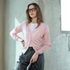 KELLY DONAHUE Cotton See-Through V-Cardigan Pink