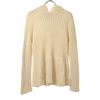 Long Sleeve Knit Parker M White Sweater Women Used