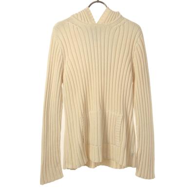 Parker de tricô com manga comprida M suéter branco Feminino Usado