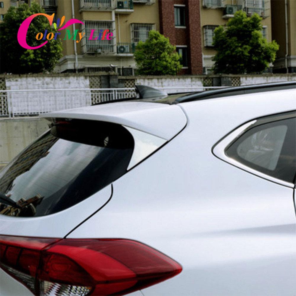 Rear Window Spoiler Cover for Hyundai Tucson 2015 2016 2017 2018 ABS Chrome Side Triangle Trim