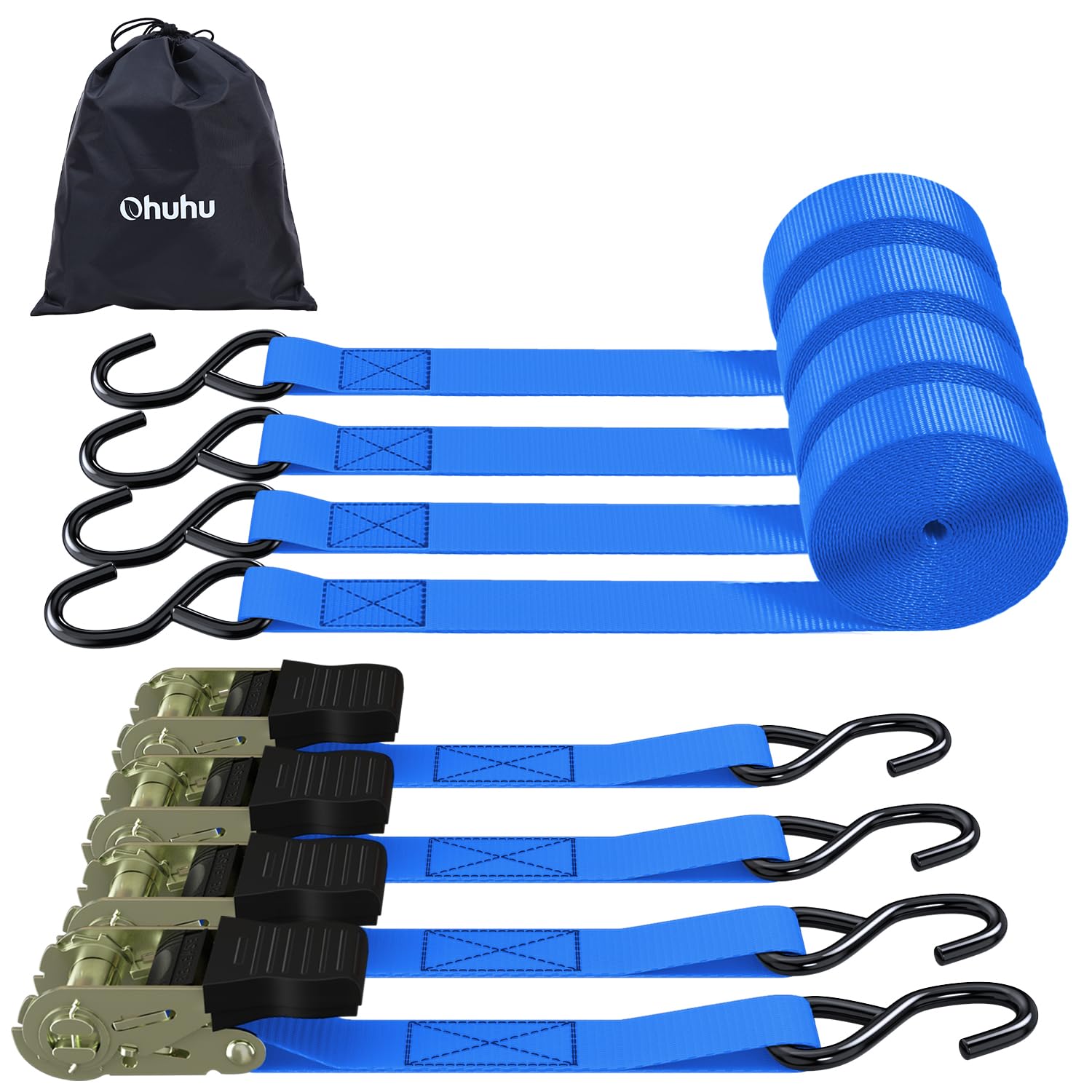 

Ohuhu Lashing Ratchet 25mm 680kg Breaking Load Easy to for Moving and Blue of Belts, Belts, 4.5m Wide, Wide, Ratchet-Type Load-Straps, Tie-Down Belts,