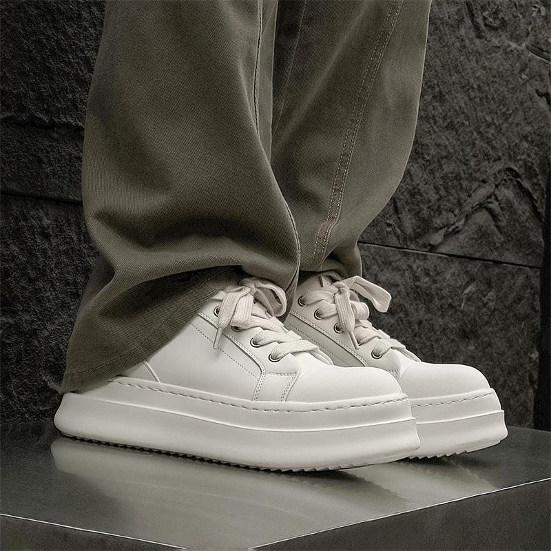 New American Small Fat Ding Board Shoes Men's Tide Brand Niche Thick Sole Heightening Big Head Bread Shoes Couple 66027-J