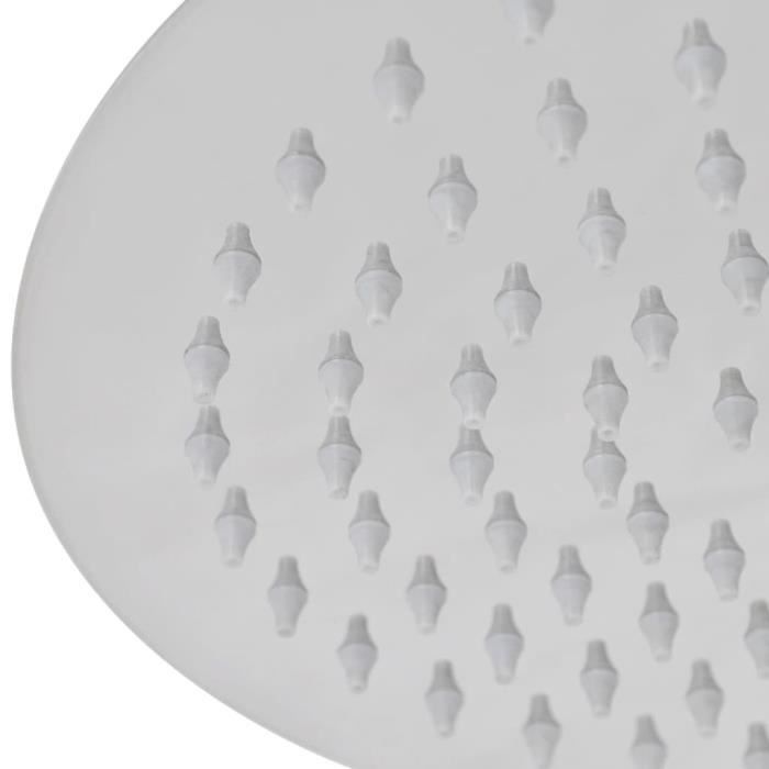 VidaXL Pomme de douche plongeante 2 pcs Acier inoxydable Ø 20 cm