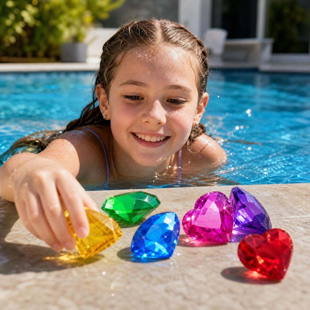 Extra Large Pool Diving 9 Pack, Random Color Underwater Swimming Pool Toys for Kids