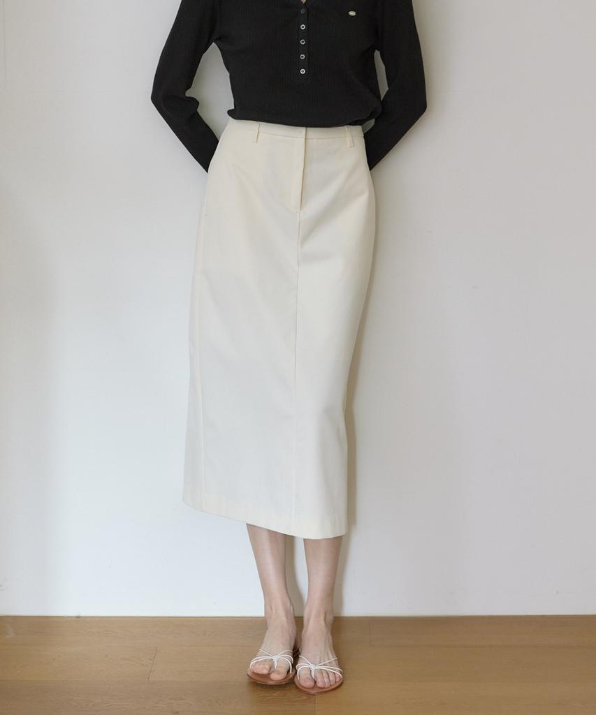 Our Hope Soft Stretch H-Line Skirt - Ecru