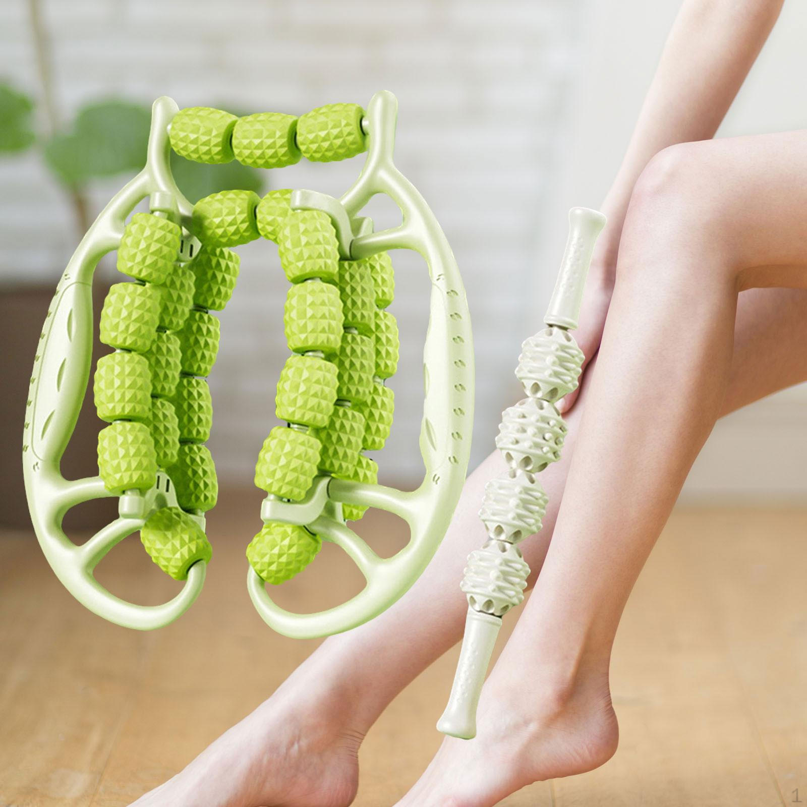 

29 Колесо Фасция Мышечный Ролик Градус Пресс Точки Прочный Массажер Для Ног Для Икр зелёный