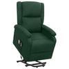 VidaXL Massage Chair Dark Green Fabric 329715