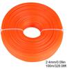 Hilo de Recortadora de 2.4mm Cordón de Nailon Alambre Cuerda Redonda Recortadora de Césped a Gasolina 100m